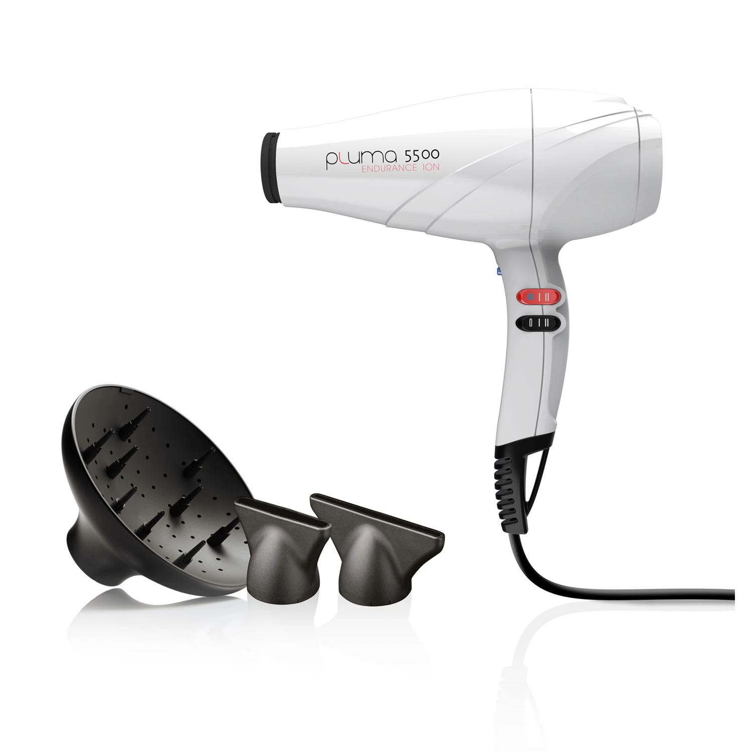 Профессиональный фен Ga.Ma Pluma 5500 Endurance Ion White Профессиональный фен Ga.Ma Pluma 5500 Endurance Ion White