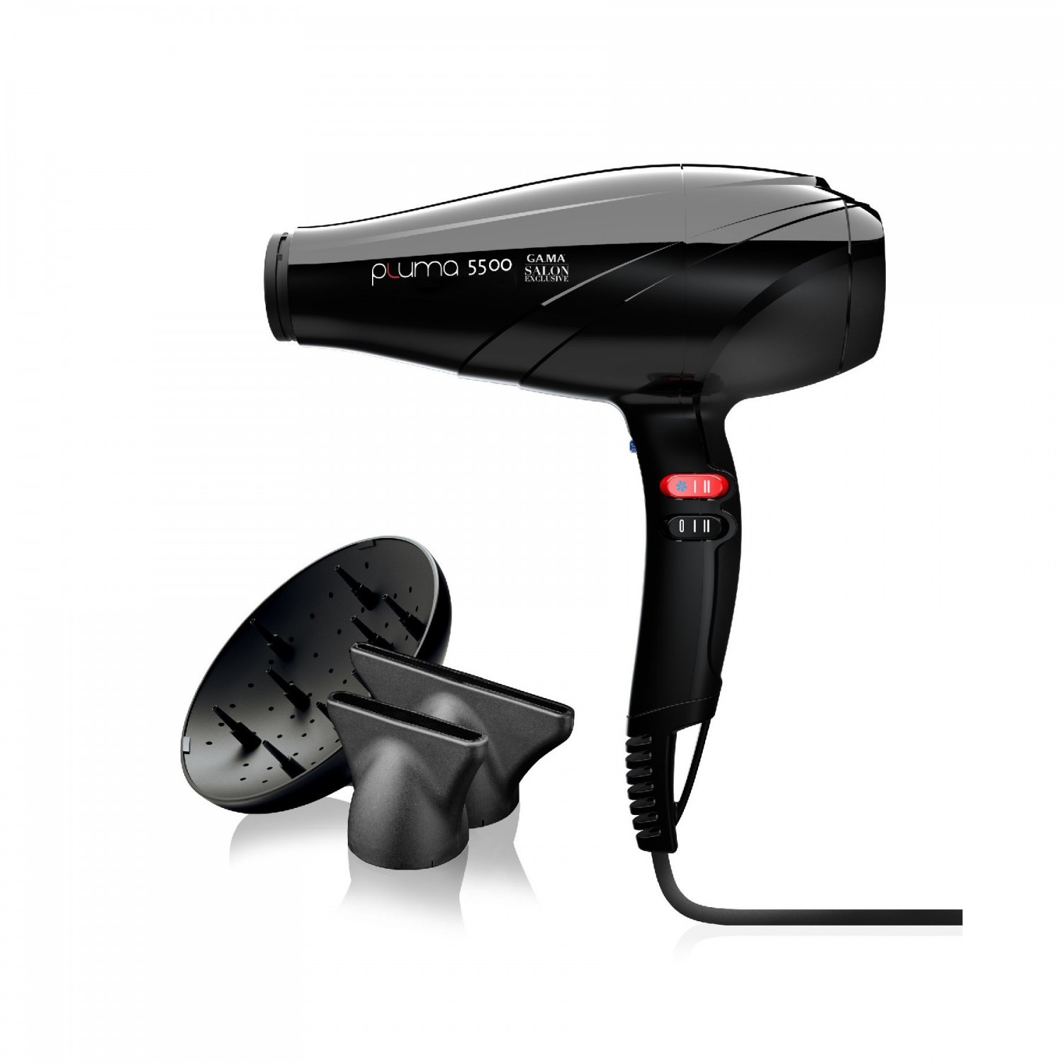 Профессиональный фен Ga.Ma Pluma 5500 Ion Oxy-Active (черный) Профессиональный фен Ga.Ma Pluma 5500 Ion Oxy-Active (черный)