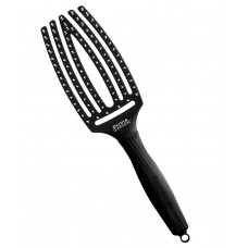 Olivia Garden Fingerbrush Care Iconic Nylon Bristles Black M