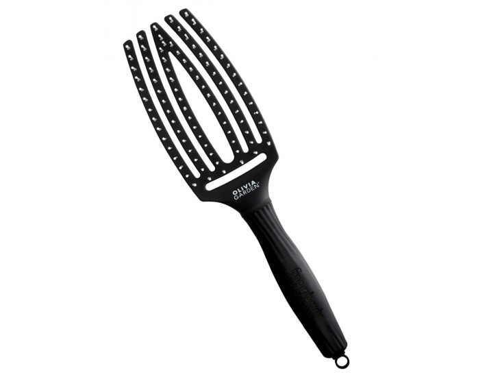 Щетка для волос Olivia Garden Fingerbrush Care Iconic Nylon Bristles Black M (ID1393/BR-FB1PC-M0000)